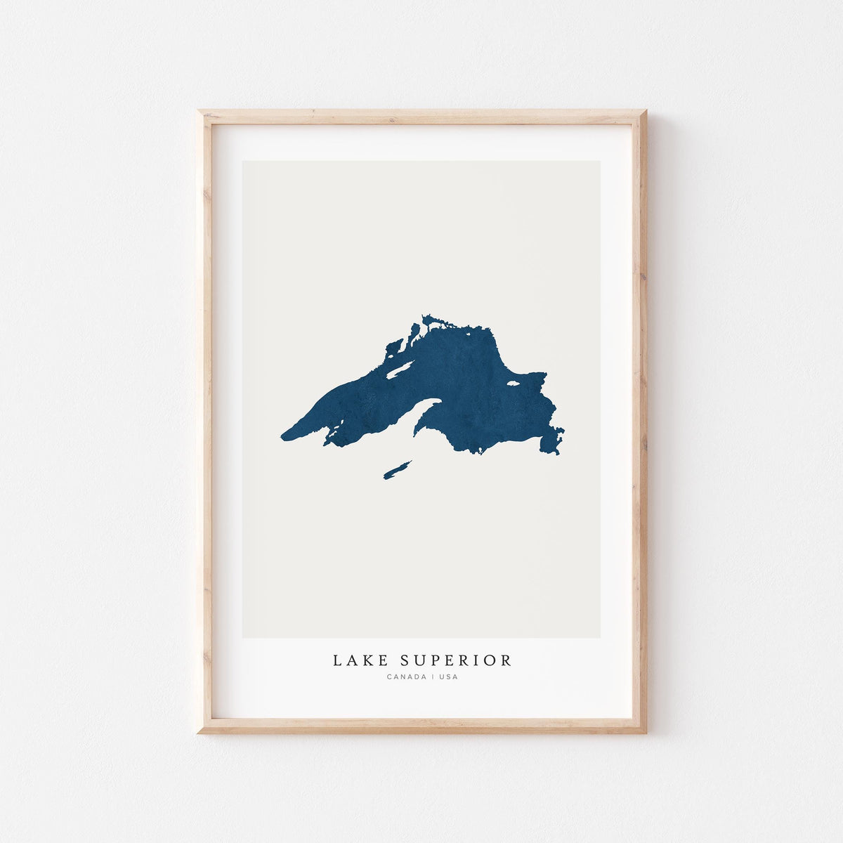 lake superior ontario map poster – minimalist lake wall art - image 2