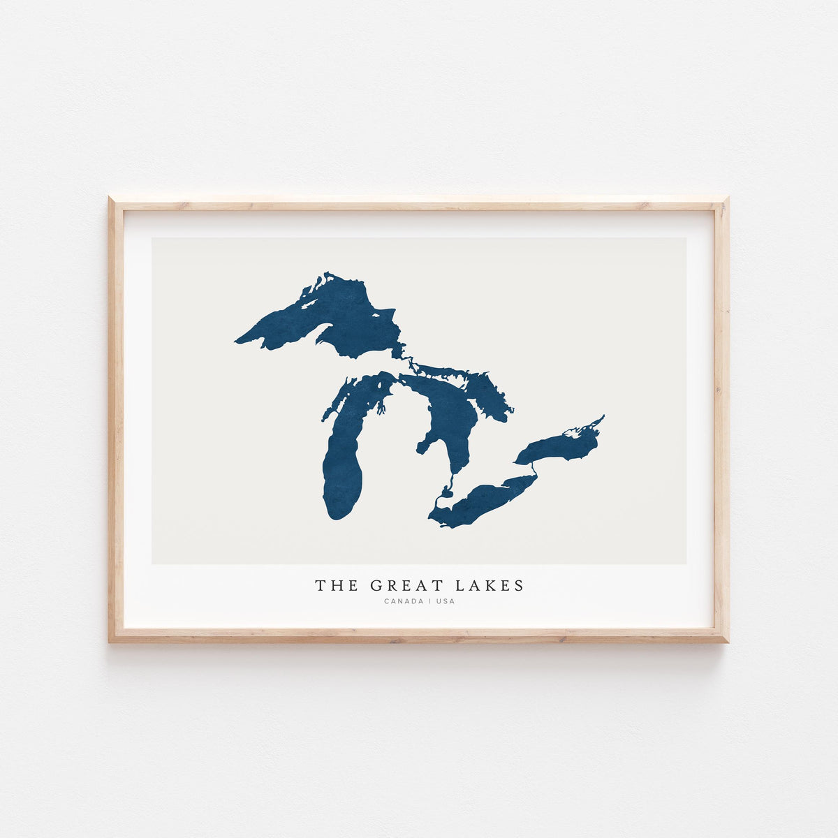 the great lakes michigan map poster – minimalist lake wall art - image 1