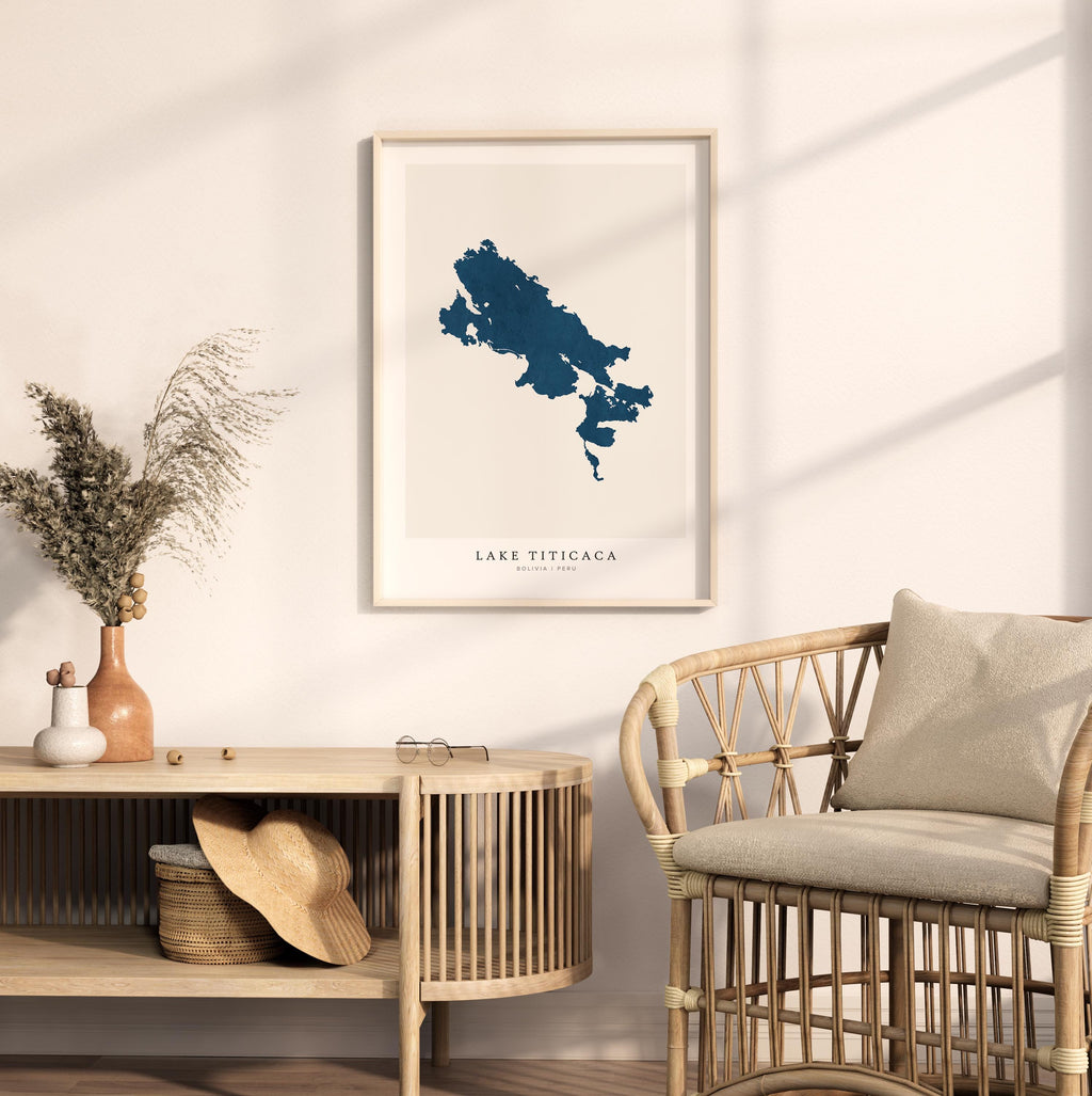 lake titicaca peru map poster – minimalist lake wall art - image 5