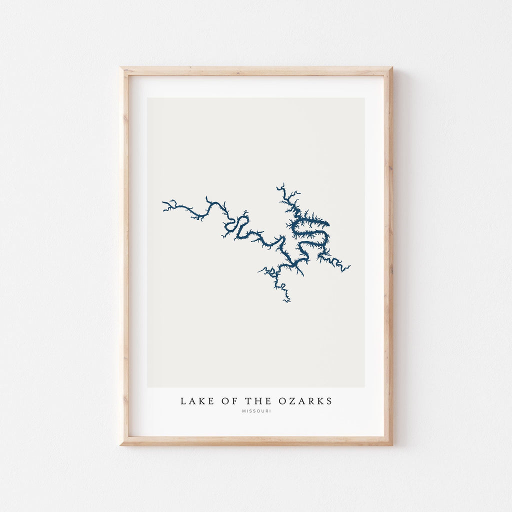 lake of the ozarks missouri map poster – minimalist lake wall art - image 2