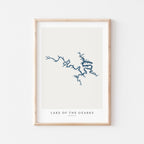 lake of the ozarks missouri map poster – minimalist lake wall art - image 2
