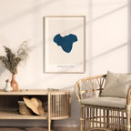 annette lake alberta map poster – minimalist lake wall art - image 5