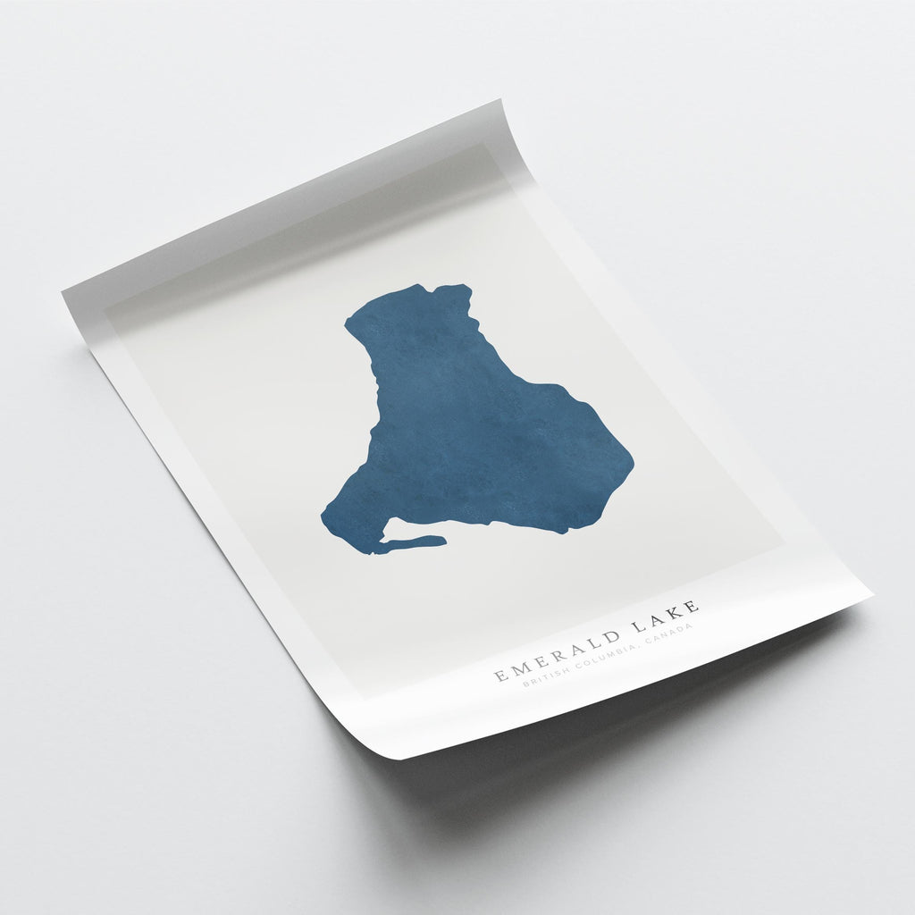 emerald lake british columbia map poster – minimalist lake wall art - image 6