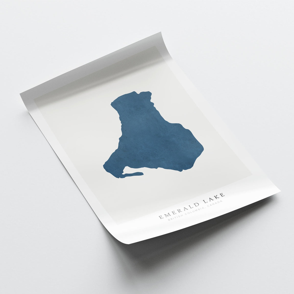 emerald lake british columbia map poster – minimalist lake wall art - image 6