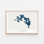 lake muskoka ontario map poster – minimalist lake wall art - image 1