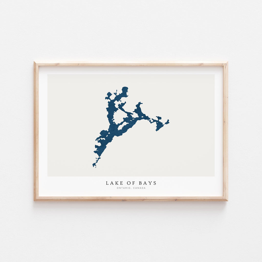 lake of bays ontario map poster – minimalist lake wall art - image 2