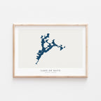 lake of bays ontario map poster – minimalist lake wall art - image 2