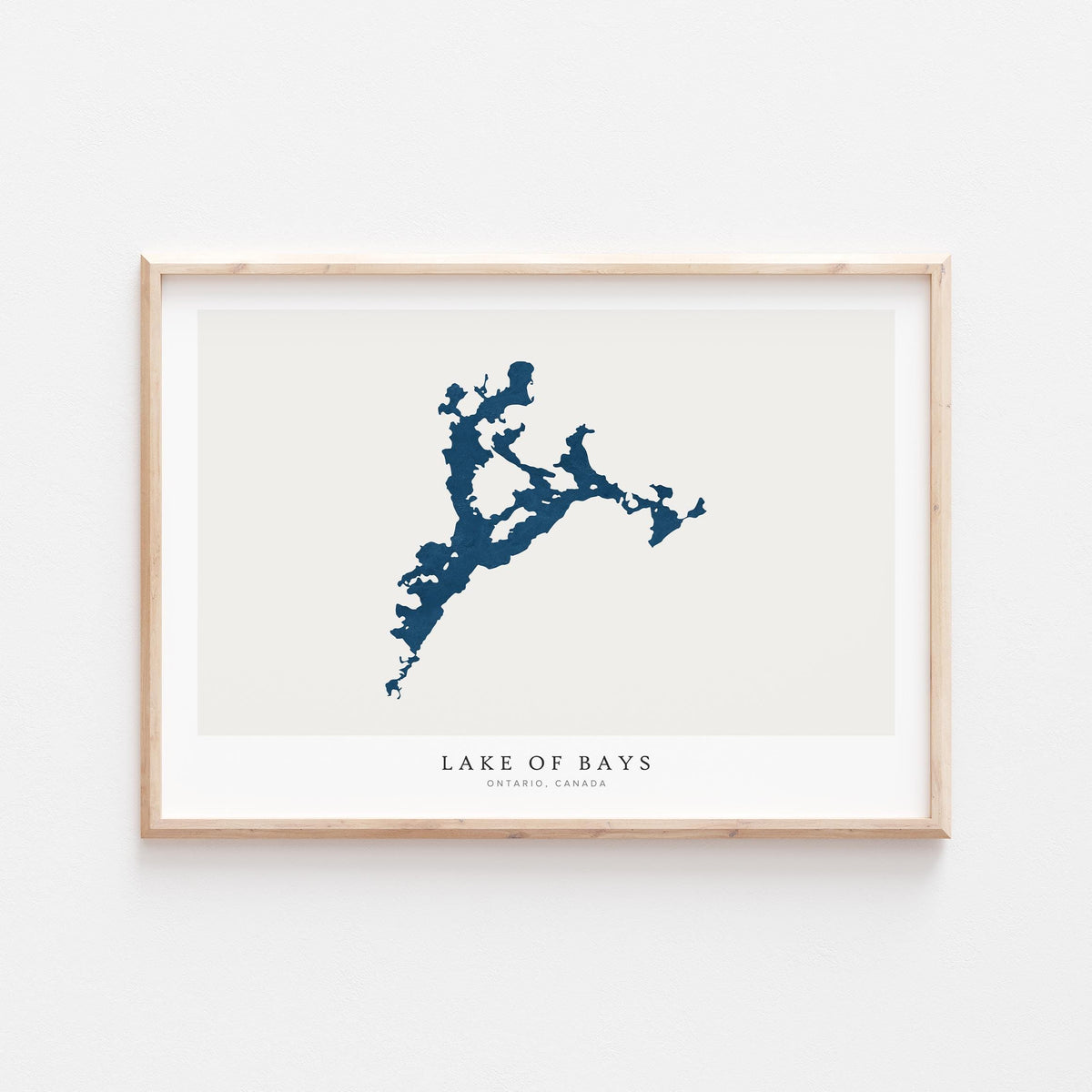 lake of bays ontario map poster – minimalist lake wall art - image 2
