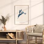 lake of bays ontario map poster – minimalist lake wall art - image 5