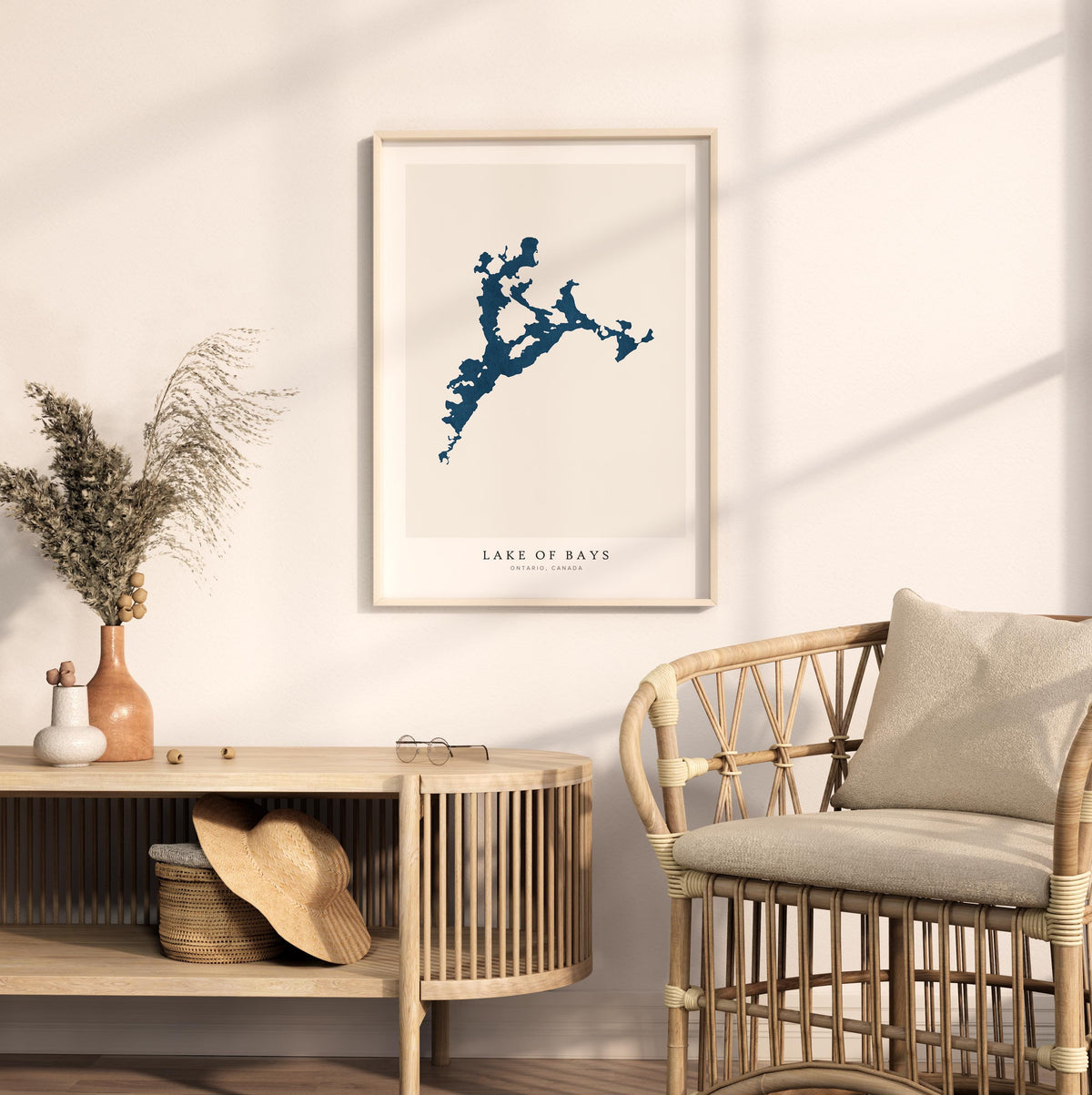 lake of bays ontario map poster – minimalist lake wall art - image 5
