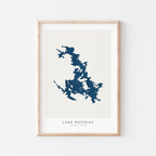 lake rosseau ontario map poster – minimalist lake wall art - image 1