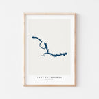 lake sakakawea north dakota map poster – minimalist lake wall art - image 3