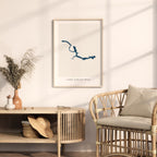 lake sakakawea north dakota map poster – minimalist lake wall art - image 5