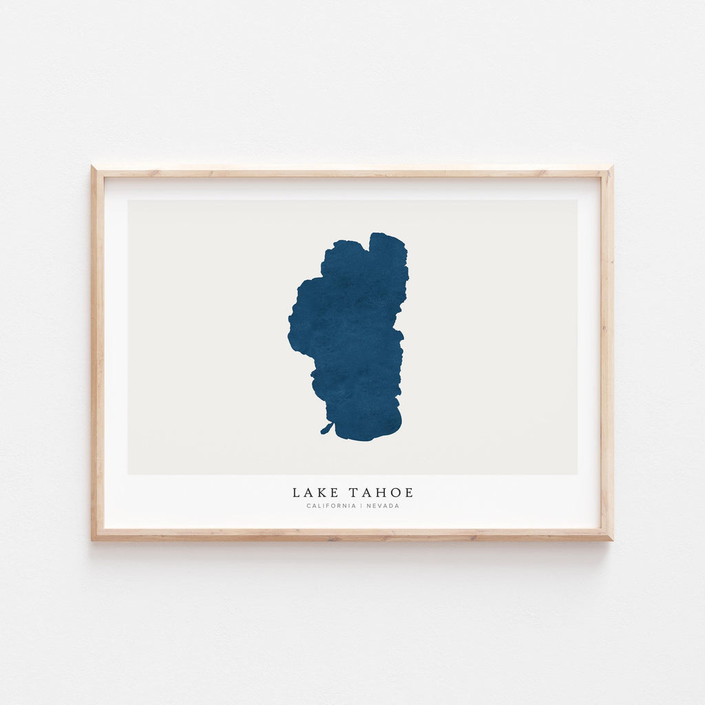lake tahoe california map poster – minimalist lake wall art - image 2