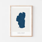 lake tahoe california map poster – minimalist lake wall art - image 1