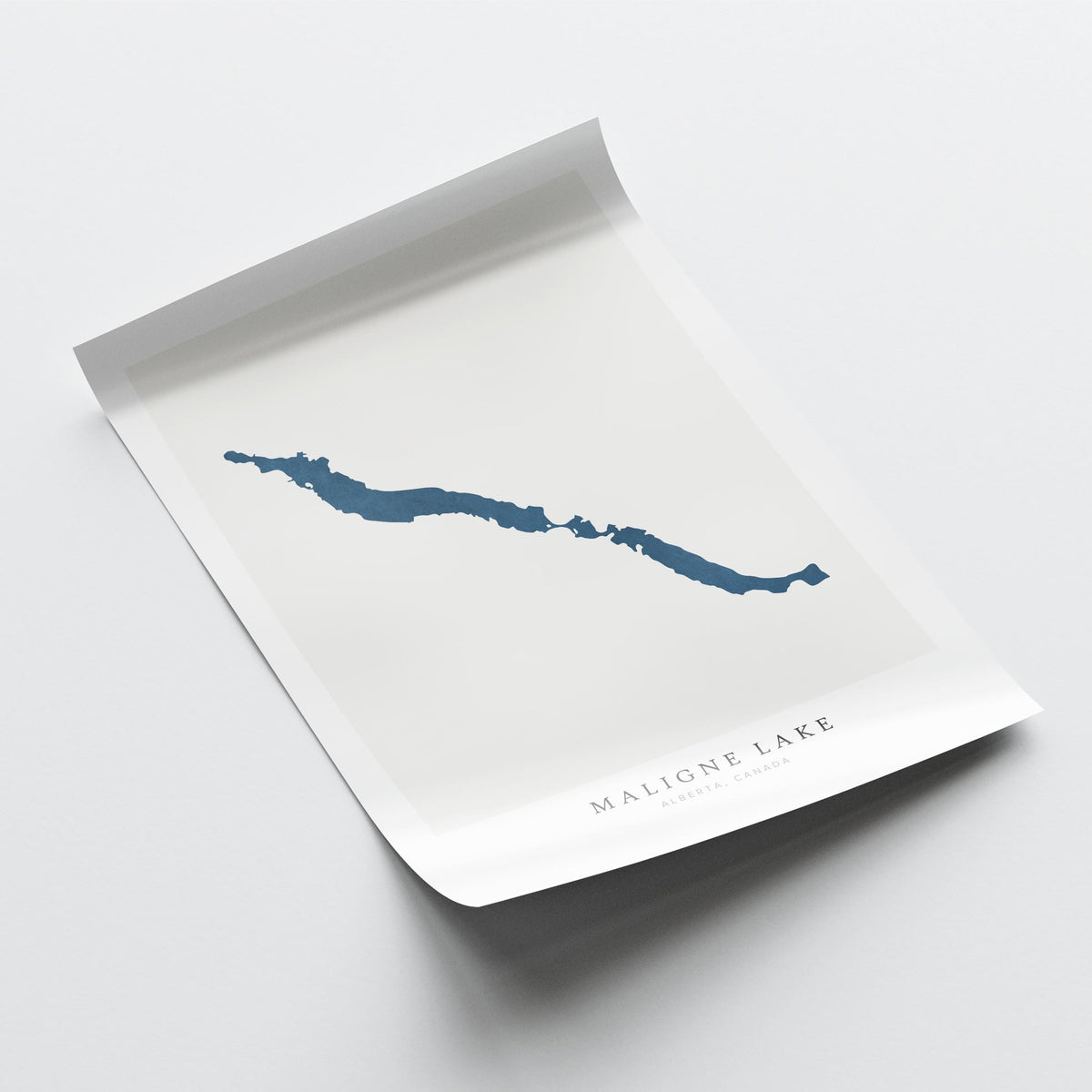 maligne lake alberta map poster – minimalist lake wall art - image 6