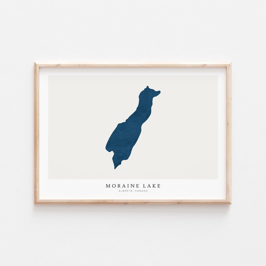 moraine lake alberta map poster – minimalist lake wall art - image 2