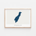 moraine lake alberta map poster – minimalist lake wall art - image 2