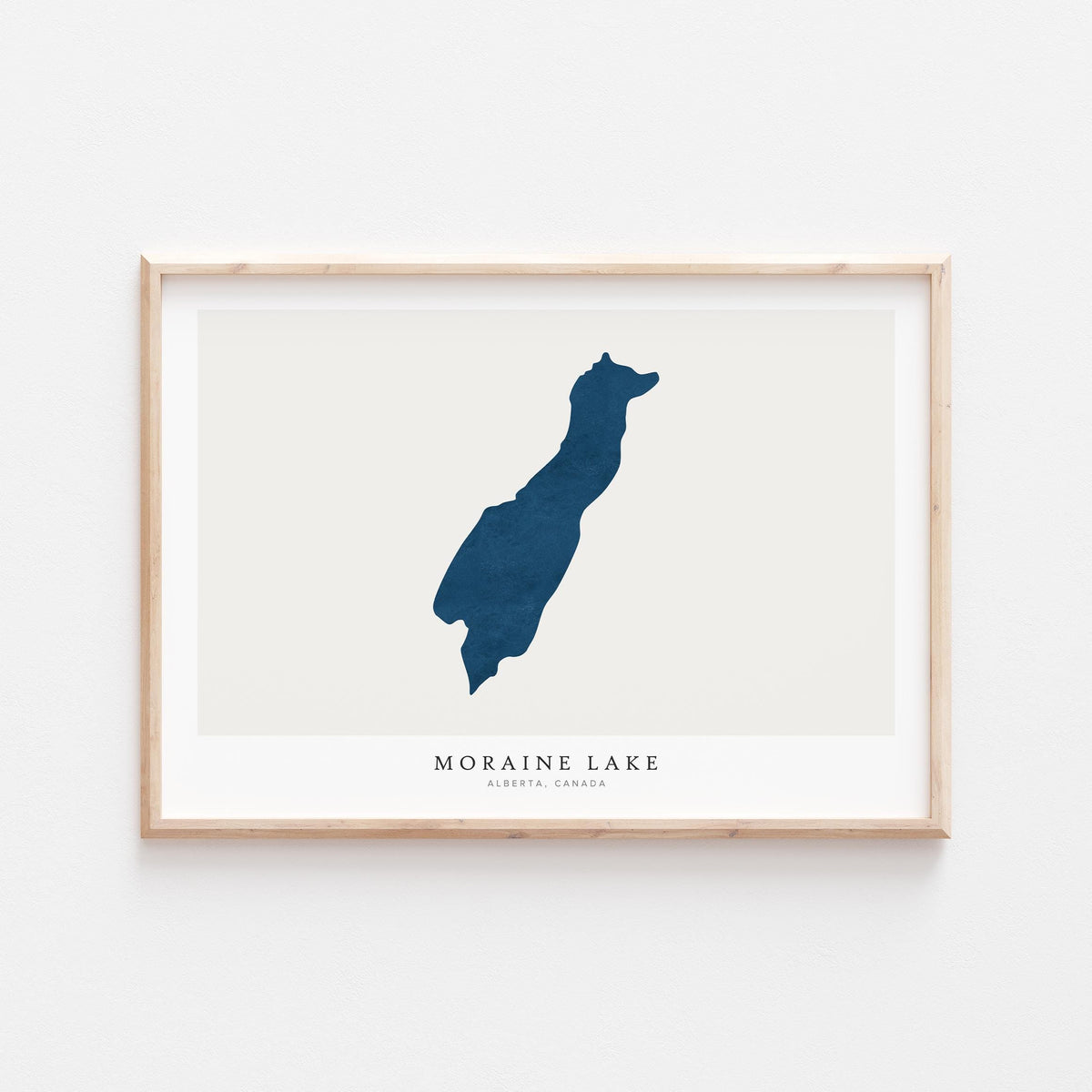 moraine lake alberta map poster – minimalist lake wall art - image 2
