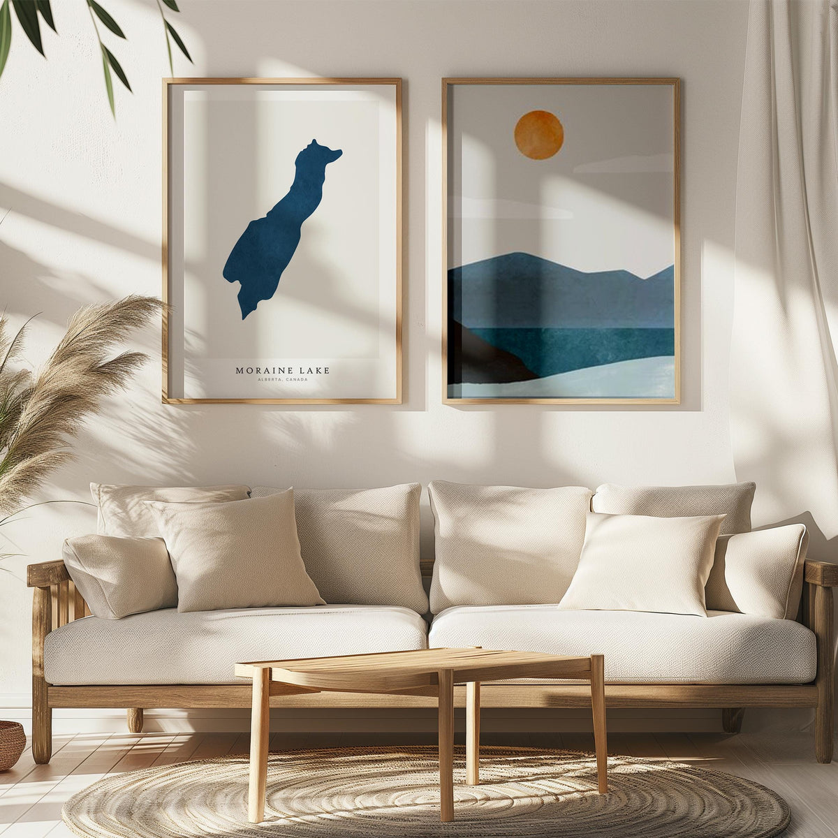 moraine lake alberta map poster – minimalist lake wall art - image 7