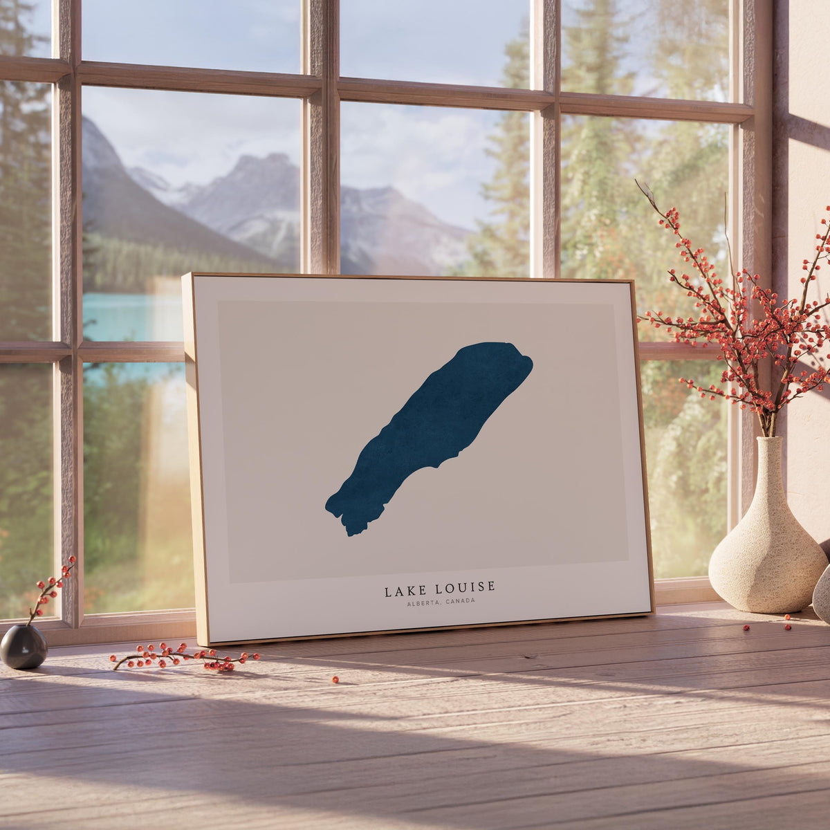 lake louise alberta map poster – minimalist lake wall art - image 4
