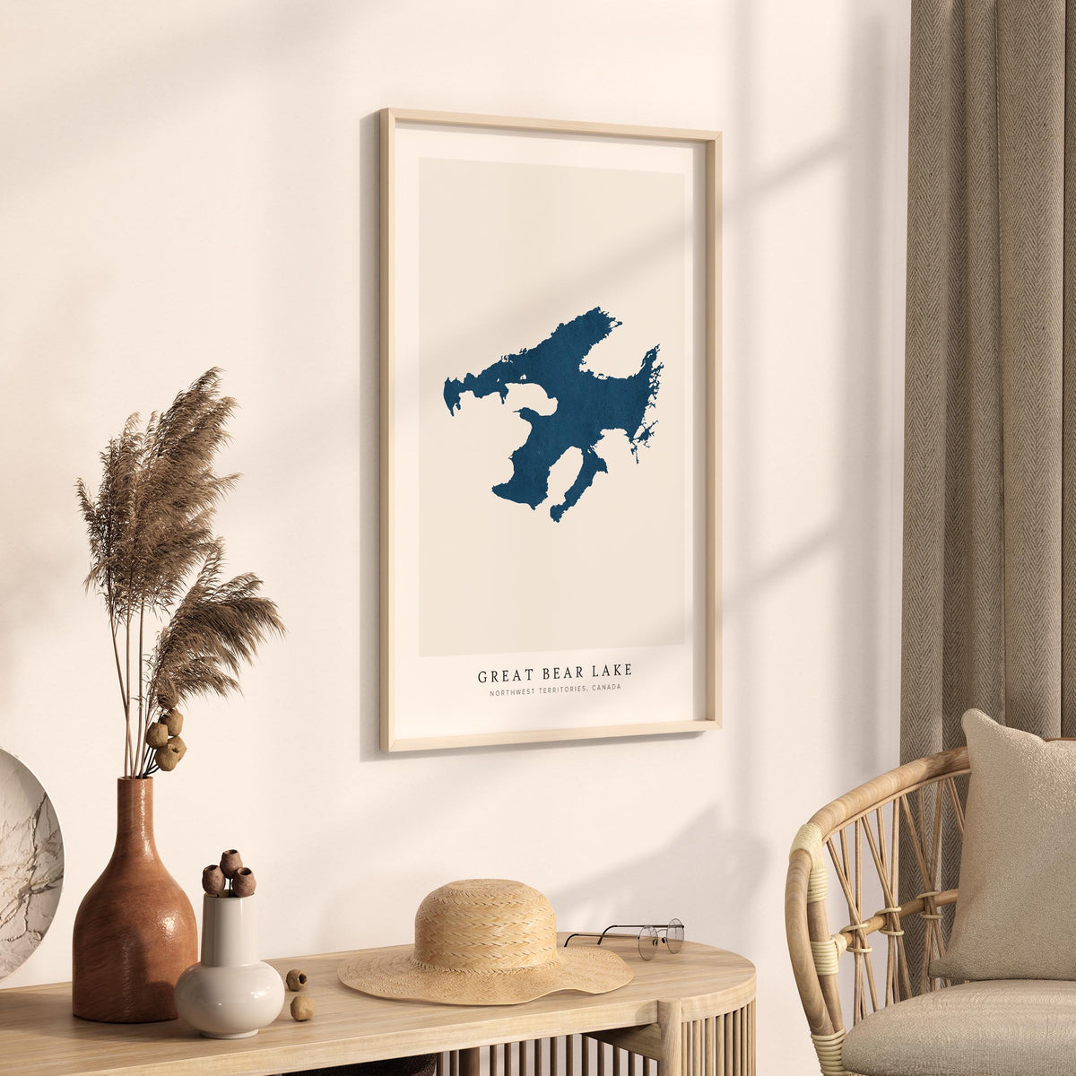 great bear lake northwest territories map poster – minimalist lake wall art - image 3