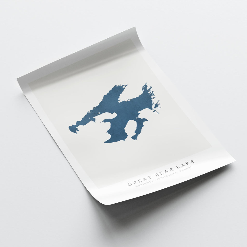 great bear lake northwest territories map poster – minimalist lake wall art - image 5