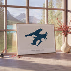 great bear lake northwest territories map poster – minimalist lake wall art - image 4