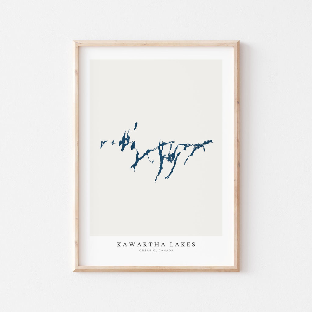 kawartha lakes ontario map poster – minimalist lake wall art - image 2