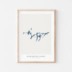 kawartha lakes ontario map poster – minimalist lake wall art - image 2