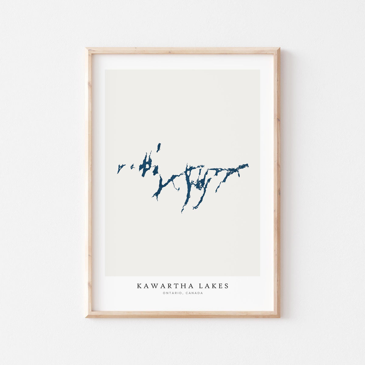 kawartha lakes ontario map poster – minimalist lake wall art - image 2