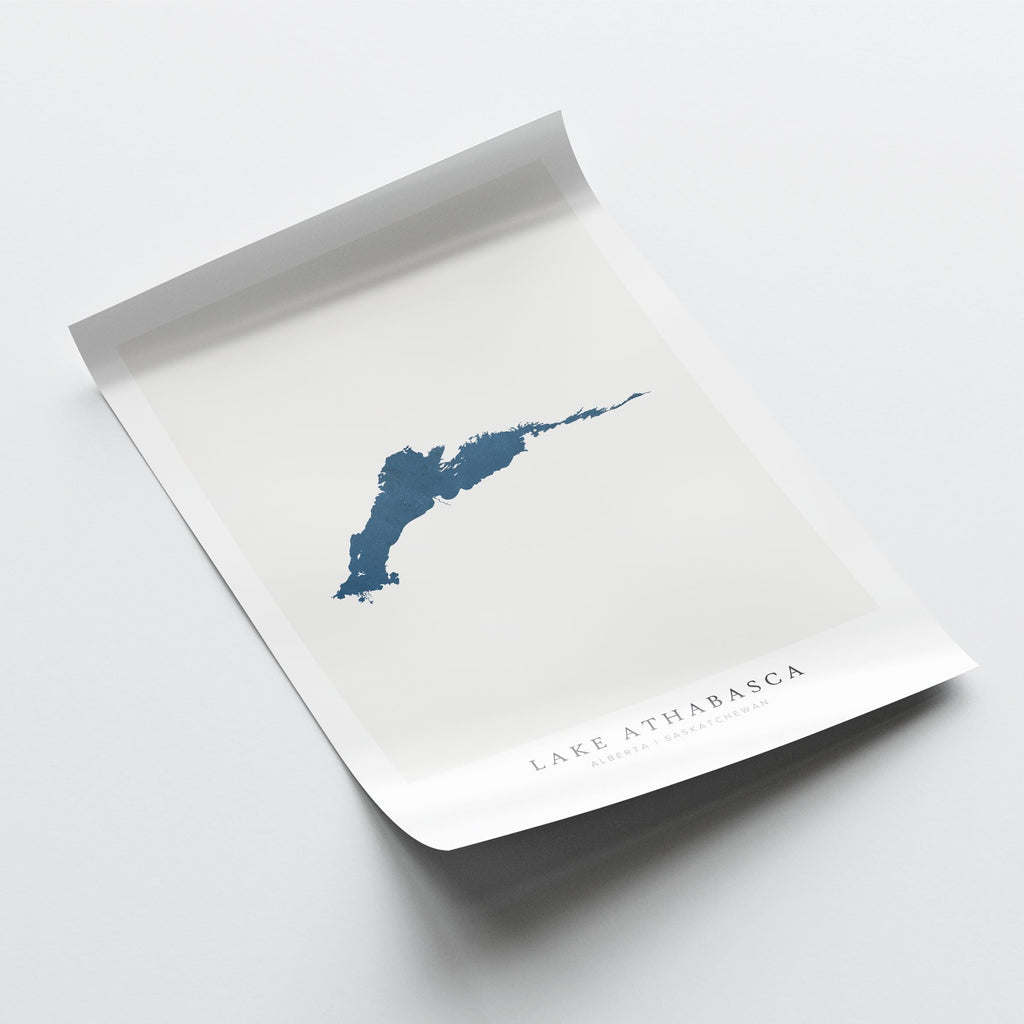 lake athabasca manitoba map poster – minimalist lake wall art - image 6