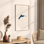 lake athabasca manitoba map poster – minimalist lake wall art - image 3
