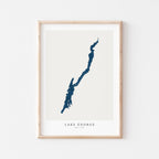 lake george new york map poster – minimalist lake wall art - image 1