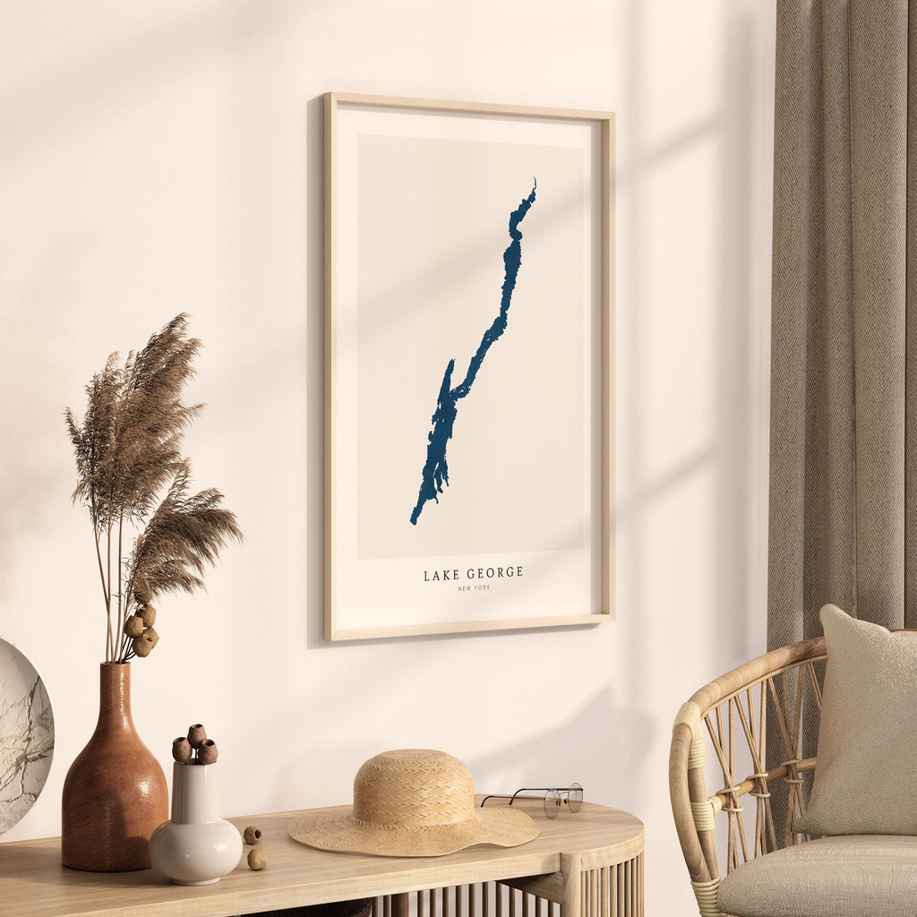 lake george new york map poster – minimalist lake wall art - image 3