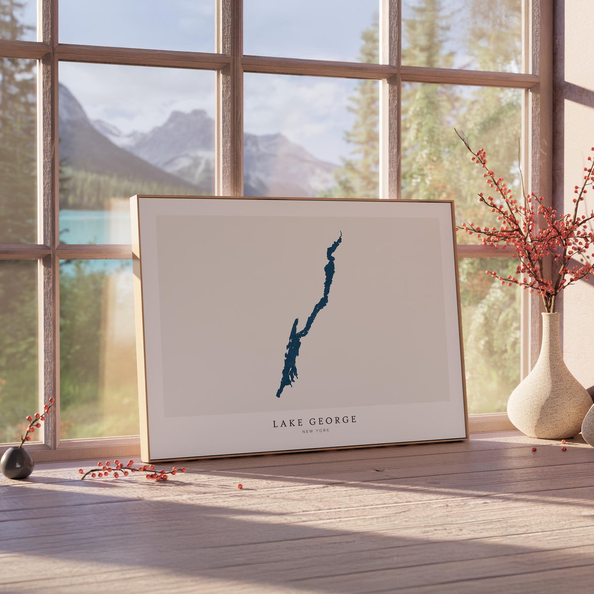 lake george new york map poster – minimalist lake wall art - image 4