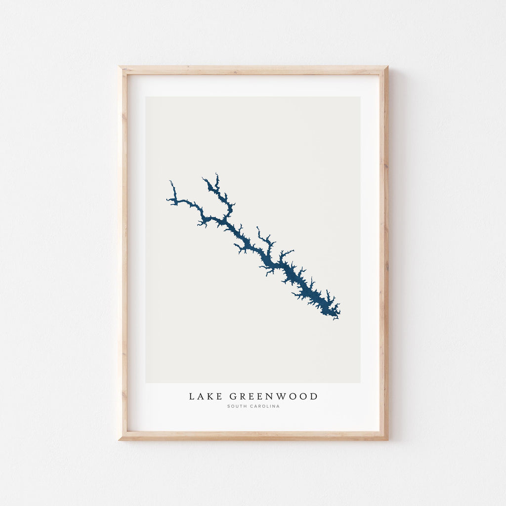lake greenwood south carolina map poster – minimalist lake wall art - image 2