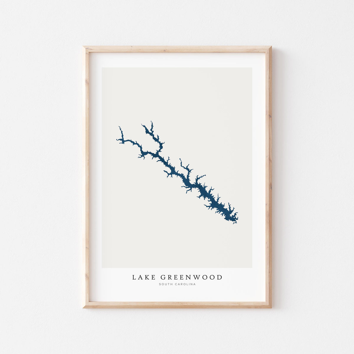 lake greenwood south carolina map poster – minimalist lake wall art - image 2