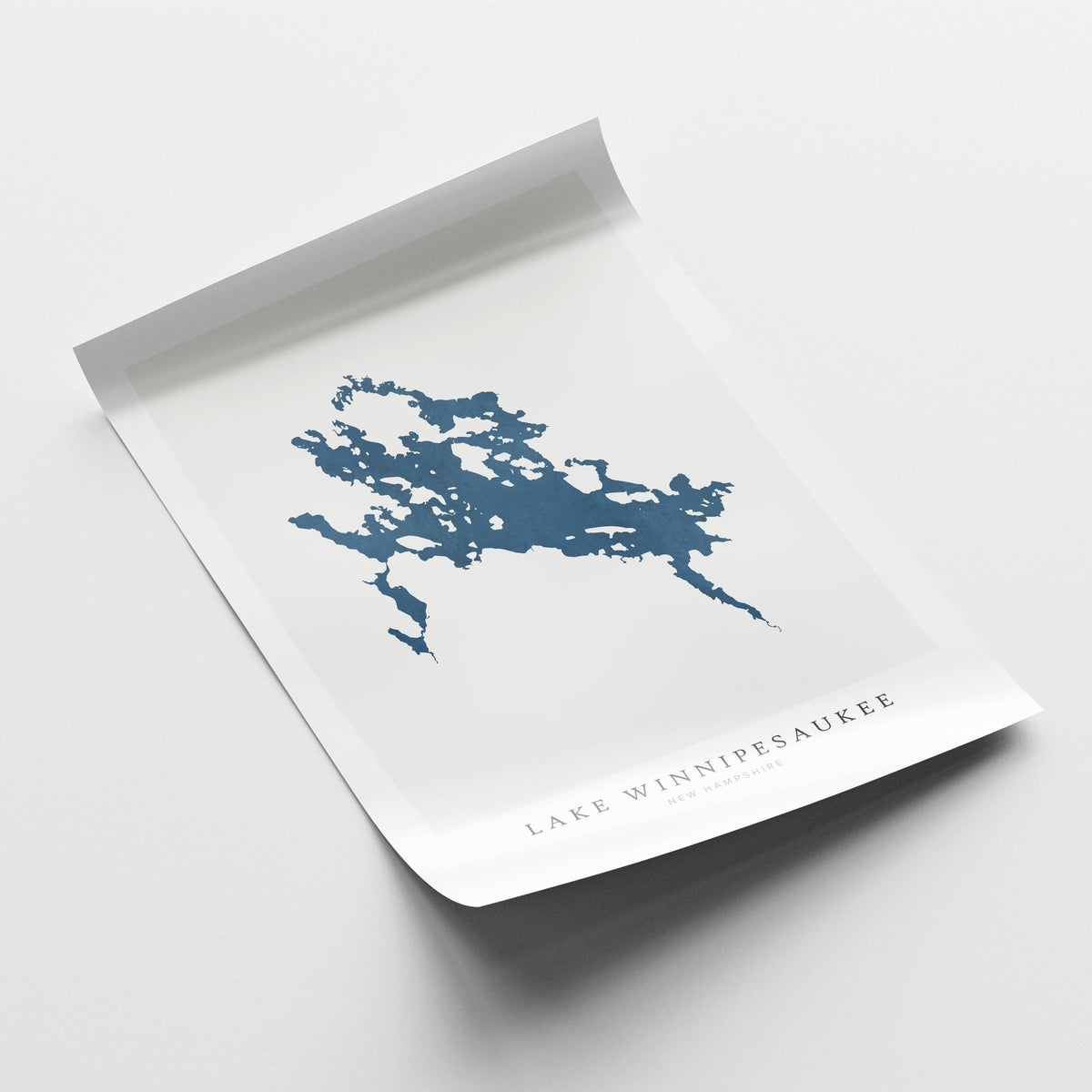 lake winnipesaukee new hampshire map poster – minimalist lake wall art - image 6