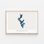 moosehead lake maine map poster – minimalist lake wall art - image 2
