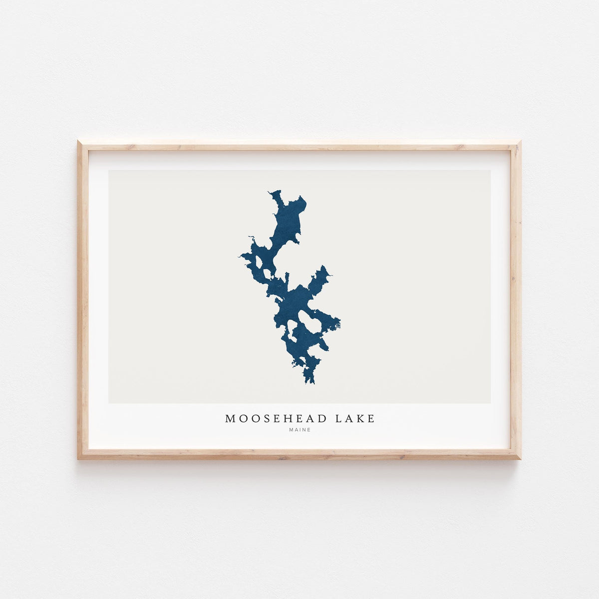 moosehead lake maine map poster – minimalist lake wall art - image 2