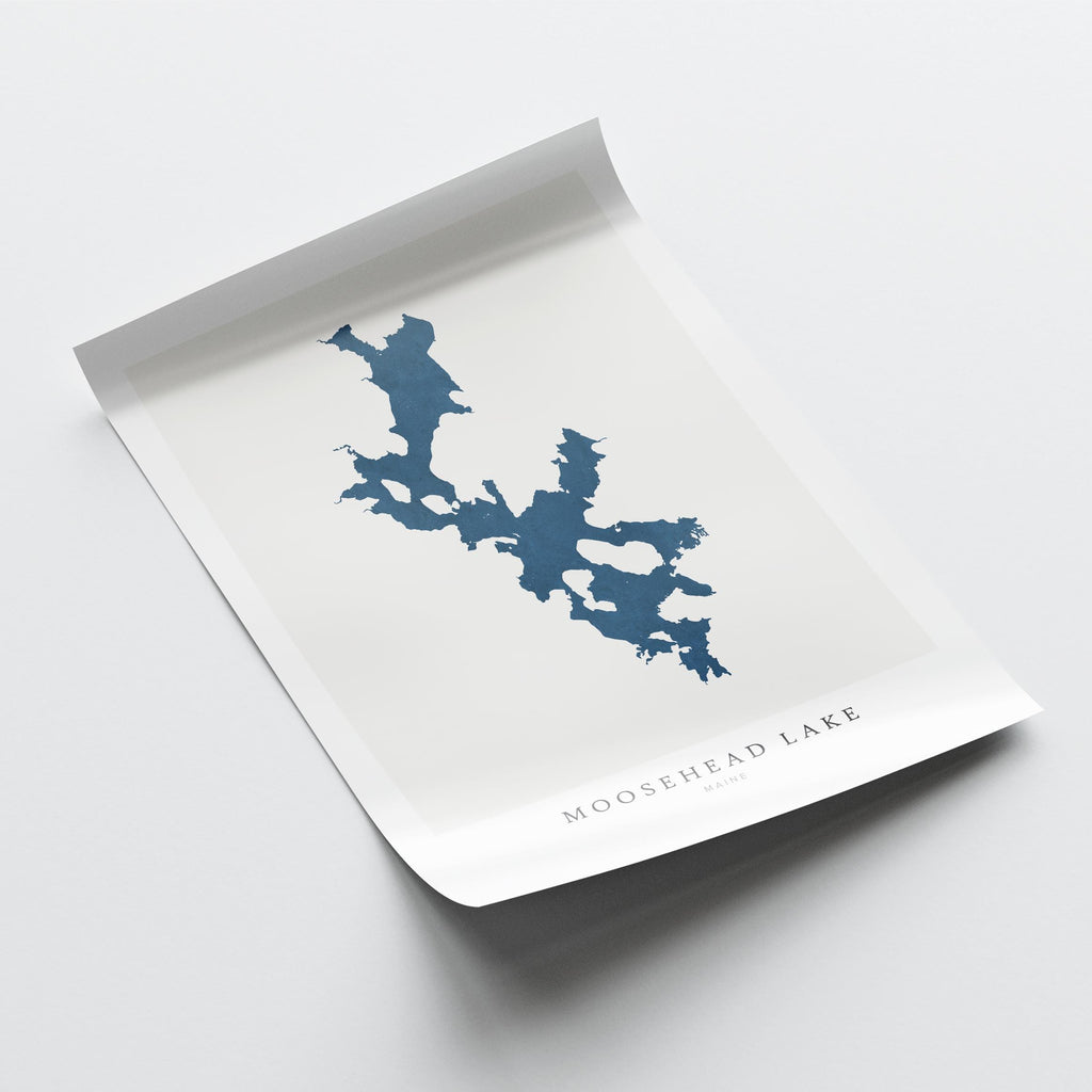 moosehead lake maine map poster – minimalist lake wall art - image 6