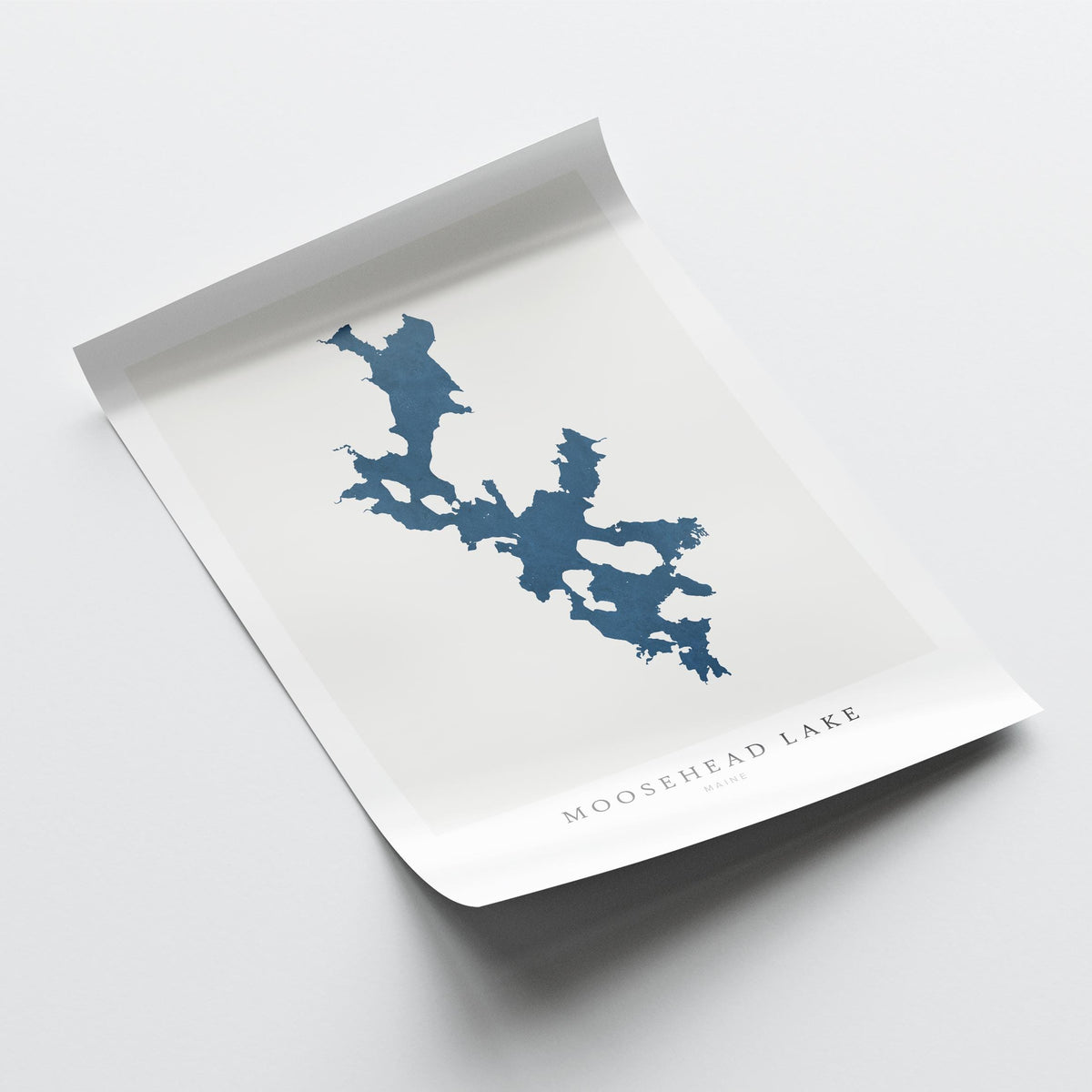 moosehead lake maine map poster – minimalist lake wall art - image 6