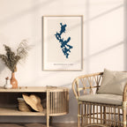moosehead lake maine map poster – minimalist lake wall art - image 5