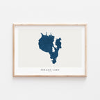 sebago lake maine map poster – minimalist lake wall art - image 2