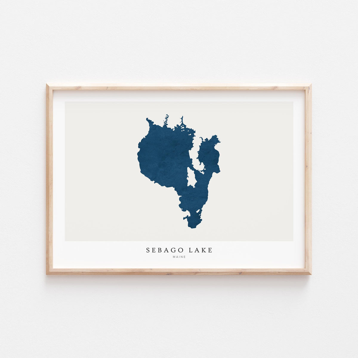 sebago lake maine map poster – minimalist lake wall art - image 2