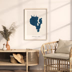 sebago lake maine map poster – minimalist lake wall art - image 5