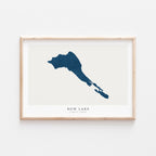 bow lake alberta map poster – minimalist lake wall art - image 2