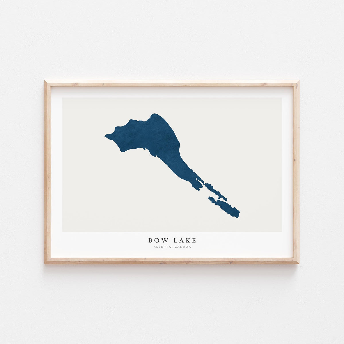 bow lake alberta map poster – minimalist lake wall art - image 2