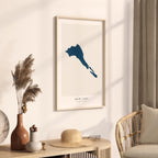 bow lake alberta map poster – minimalist lake wall art - image 3